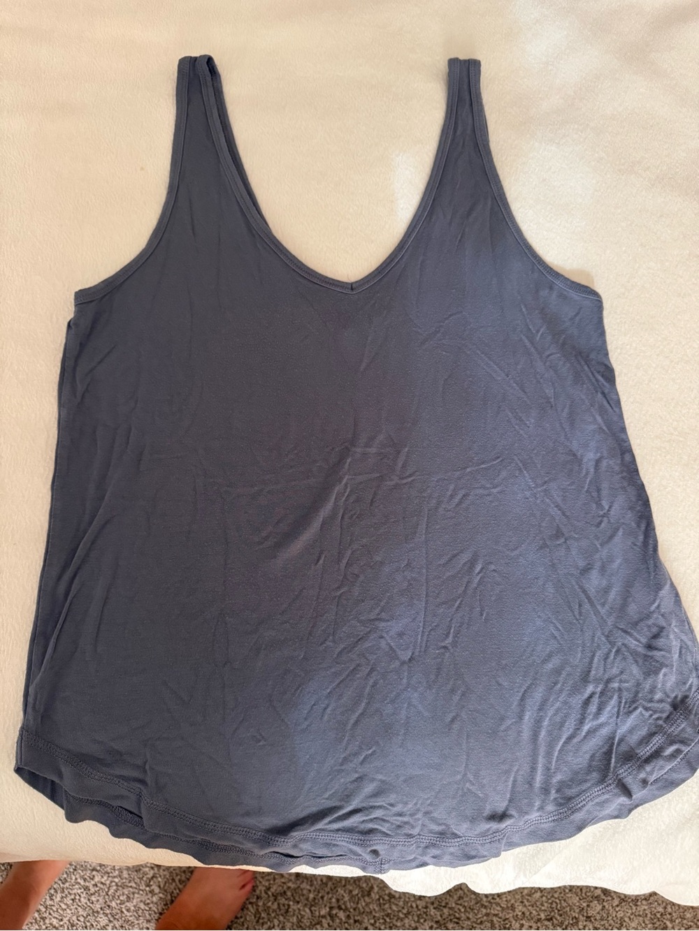 Abercrombie & Fitch Slate V-Neck Tank Top